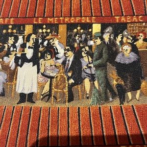 Guy Buffet Collection Cafe Le Metropole 1992 100% silk tie NWT